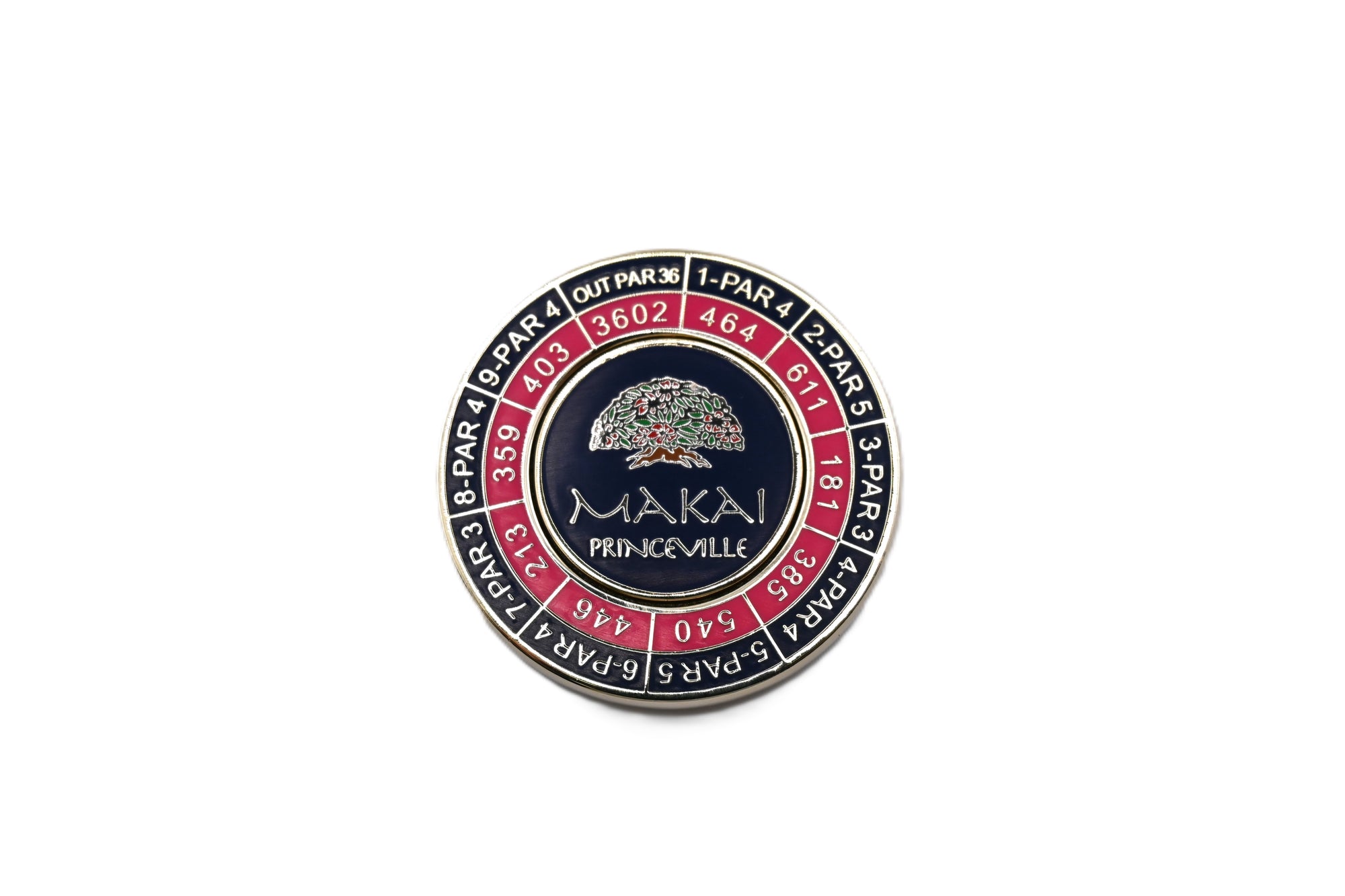 Dual sided Course Yardage Ball Marker